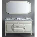 White Gloss Bathroom Vanity Cabinets Floor Mounted Classic Style 60′′x22′′x34′′ for sale