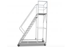 China Multi Functional Rolling Warehouse Ladders On Wheels / Rolling Step Ladder Safety supplier