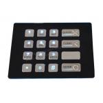 4 x 4 Keys Custom Vandal Resistant Metal Keypad With Backlit , Numeric Keys for sale