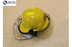 China Fire Construction Safety Helmets Face Shield Yellow Polyamine Flame Retardant supplier