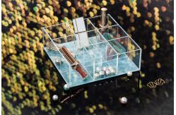 China Luminous Green Aesthetic Desk Organizer , Clear Cosmetic Storage Organizer supplier