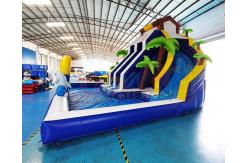 China Plato Double Side Inflatable Water Slide Jumper Bounce House supplier