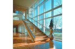 China Durable Stainless Steel Handrails with Round Cover Plate for Glass Balustrades supplier