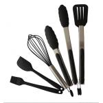 6pcs Kitchen Utensil Set Premium Silicone BPA Free Non-Stick Stainless Steel for sale