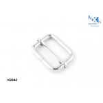 Fashion Style Belt Buckle Hardware , Shiny Silver Center Bar Belt Buckles for sale
