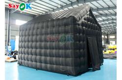 China Black Party Inflatable Cube Tent Inflatable Nightclub With Disco And Laser Light supplier
