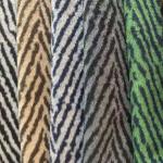Red Green Zebra Leopard Tweed Wool Fabric Knitted 150CM Width