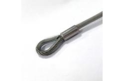 China Outdoor Use Stainless Steel Coated PVC Tether Lanyard Kit With Hook End supplier