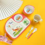 Cute Cartoon Children'S Melamine Dinnerware Set Plate Bowl And Cup BPA Free for sale