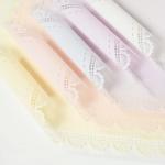 Lace Border Floral Packaging Paper Plastic Transparent Paper for sale