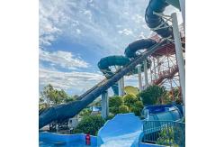 China Fiberglass Rainbow Water Slide Muti Player Commercial Pool Slides supplier