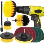 12pcs Scrubber Head Tile Brush For Drill Set Attachment M14 Rod for sale