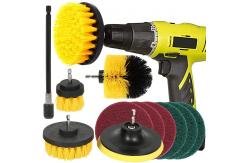 China 12pcs Scrubber Head Tile Brush For Drill Set Attachment M14 Rod supplier