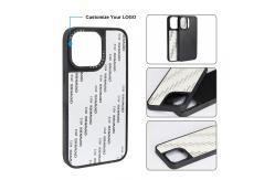 China Matt Groove TPU PC Phone Case Inlay Leather Wood Shockproof For IPhone supplier