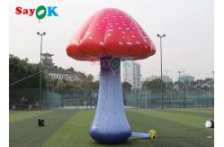China Giant Inflatable Mushroom Model Plant For Wonderland Blow Up Mushroom With Flower supplier