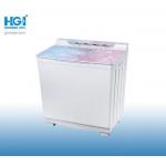 China Glass Door Automatic Twin Tub Vertical Washing Machine 13Kg / 7Kg for sale