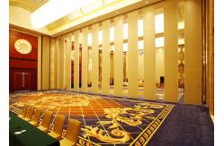 China Ebunge Sliding Partition Walls MDF Melamine Finish Hanging System Without Floor Track supplier