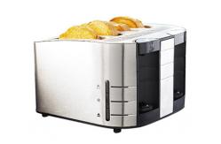 China 6 Time Setting Electric 4 Slice Toaster Anti Slip Feet Design supplier