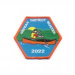 Logo Embroidered Sports Patches Merrowed Iron On For Hiking Camping Events for sale