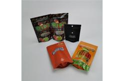 China Matte Clear Stand Up Pouch Packaging , Smell Proof Child Resistant Bag Zipper Top supplier