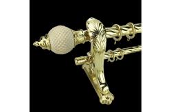 China Customized Twist Pipe Curtain Rods Cubicle Anodized Contracted Brass supplier