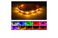 China Reflective LED Dog Collar USB Rechargeable Water Resistant Running Over 8 Hours supplier