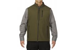 China 240 GSM Wind Water Resistant Work Clothes 100% Polyester Dark Green Vest supplier