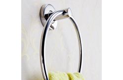 China Grey Polished Chrome Hand Towel Holder Sus304 Circular Towel Rack supplier