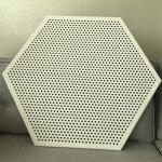 Customized Metal False Acoustic Ceiling Tile Perforated Clip In Hexagonal for sale