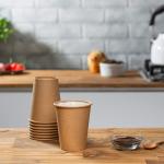 Liquid Kraft Paper Container Biodegradable Disposable Coffee Cups For Restaurants, Delis, and Cafes for sale