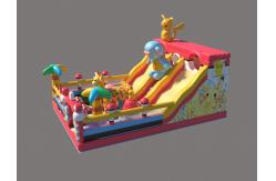 China Pikachu Park Commercial Inflatable Bouncy Castles With Big Slides supplier
