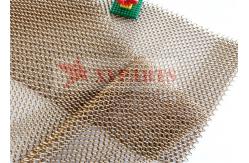 China Installtion System Gold Aluminum Mesh Curtain supplier
