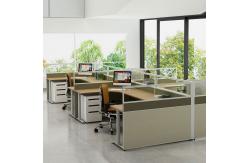 China Wooden Office Desk Partition 4 Person Staff Cubicle Office Table supplier