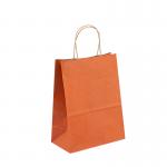 Custom Logo Printed Restaurant Food Takeaway Bag Grocery Brown Kraft Paper Bag With Handle for sale