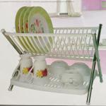 Stainless Steel Kitchen Plate Rack Plastic Storage Holders White With PP for sale