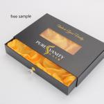 Custom Luxury Wig Bundles Black Drawer Rigid Hair Extension Packaging Boxes for sale
