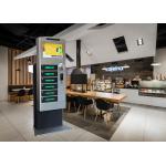Restaurant Mall UV light Cell Phone Charging Station kiosk tower With Advertising Touch Screen for sale