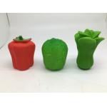 Vinyl Vegetables Rubber Bath Toys Squeezing Sound Muti Colors / PMS Available for sale