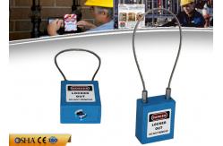 China ZC-G31 Steel 3.2mm 150mm Cable Safety Lockout  Padlock With Non-conductive supplier