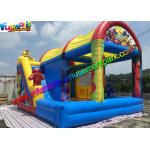 Customized Elmo And Sesame Inflatable Bouncer Slide , Jumping Slide With Pool