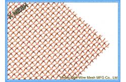 China Pure Copper Metal Wire Mesh Sheets Square Hole Bending Selvage For Shielding supplier