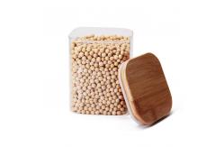 China High Borosilicate Snack Glass Storage Jars 1600ml With Bamboo Lids supplier