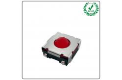 China Pack Foot 4 Pins SMD Tact Switch , Red Silicone Ball Button Tactile Switch supplier