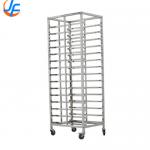 RK Bakeware China-16 Storage Aluminum Bakery Tray Trolley/ Stainless Steel Baking Rack Baking Tray Rack Trolley for sale