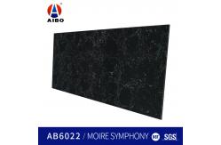 China 20MM Black Artificial Quartz Stone For Quartz  Kitchen Vanity top supplier