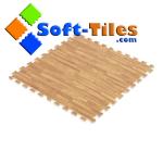 3/8 Light Oak Foam Wood Grain Floor Tiles for sale