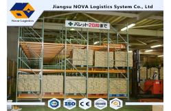 China Industrial Push Back Rack Galvanised , Pallet Racking Single Pallet Per Level supplier