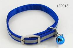 China Blue Fashion Webbing Rope Dog Leash With Small Bell And Buckle 3cm Width supplier