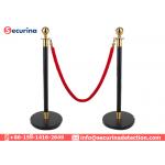 Stainless Steel Security Bollards Crowd Control With Velvet Rope Stanchions for sale