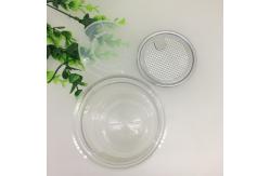China Aluminum Pull Tab Lid Clear Plastic Cylinder Containers/Food Packaging Canister supplier